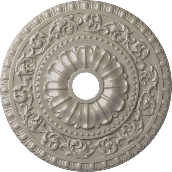 Ekena Millwork Vaduz Ceiling Medallion (Fits Canopies up to 3 1/2"), 23 1/2"OD x 3 1/2"ID x 2 1/8"P, Pearl White CM23VAPWS - main